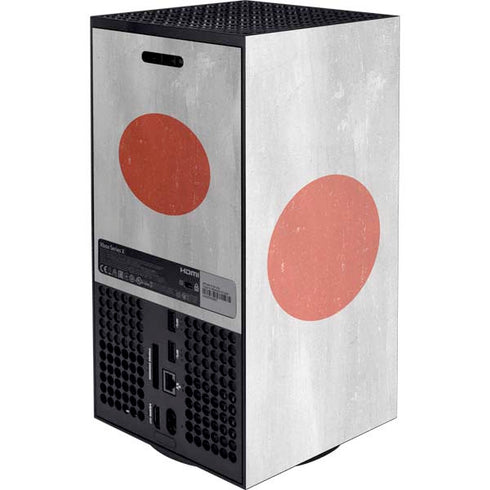 Japanese Flag Distressed Xbox Series X Console Skin